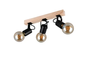 LYNAR - Lampa sufitowa - reflektorki 3xE27 - kolor czarny
