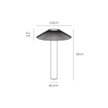 Lampa ogrodowa stojąca Amelie brązowa wys. 50cm. 15W 3000K CRI>90 IP65
