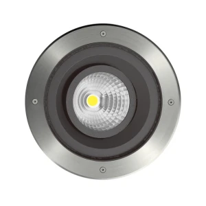 MOOM oprawa gruntowa LED uchylna ściemnialna Nickel Matt matowy nikiel Ø22 cm 15W 3000K IP67 1985lm