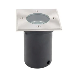 Blak-4 kwadratowa oprawa gruntowa GU10 matowy nikiel 10,8 cm IP67 max 12W LED