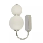 Snowball kinkiet LED 12W 3000K 2 kule chrom szkło opalowe