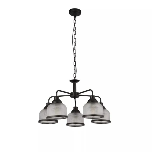 highworth-lampa-wiszaca-5xe27-czarna-szklo-ryflowane-58x58cm