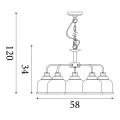 highworth-lampa-wiszaca-5xe27-czarna-szklo-ryflowane-58x58cm