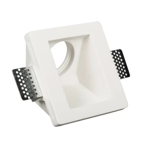 Kwadratowa biała oprawa gipsowa GU10 12×12cm głębokość 6,5cm do malowania IP20