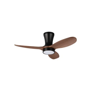 Air czarno-drewniany 3000K-6000K wentylator sufitowy LED CCT 22W Ø91,5cm z pilotem