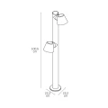 Kover antracyt słupek ogrodowy LED 2x12W CRI90 IP65 100cm