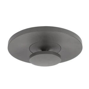 Bop szary 3000K okrągły plafon zewnętrzny LED 18W 160° IP54 Ø38cm
