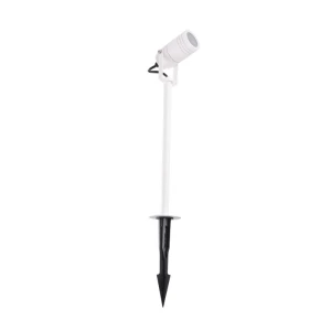 Beke biały regulowany cylindryczny reflektor ogrodowy wbijany GU10 66,8cm IP54