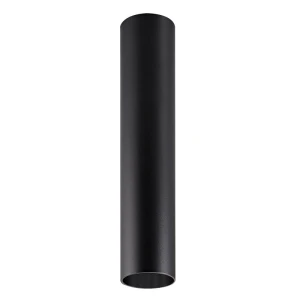 Rein czarna okrągła tuba sufitowa natynkowa GU10 Ø5,6cm wys. 30cm