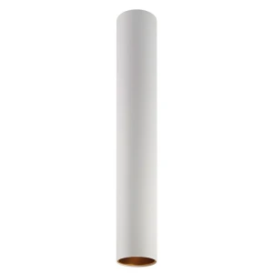Rein biało-złota okrągła tuba sufitowa natynkowa GU10 Ø7cm wys. 50cm