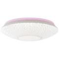 Lampa sufitowa LUCIAN Biała LED 32W Barwa światła zmienna 3000-6000K RGB ściemnialna z pilotem z tylnym podświetleniem Brilliant G97048/05 | 4004353360015 noxbox lampynox www.lampynox.pl