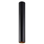 Rein czarno-złota okrągła tuba sufitowa natynkowa GU10 Ø7cm wys. 50cm