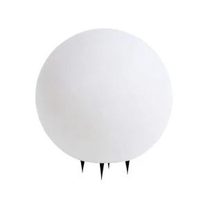 Bala duża biała kula ogrodowa Ø45cm E27 max 20W IP65 na 4 szpilkach