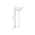 zen-antracyt-65cm-prostokatny-slupek-ogrodowy-led-10w-3000k-ip65