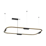Core owalna złoto-czarna 112,8cm 25W 3000K CRI>90 ściemnialna lampa wisząca LED