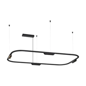 Core owalna czarna 112,8cm 25W 3000K CRI>90 TRIAC – lampa wisząca LED