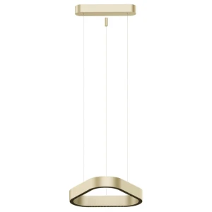 Trójkątna lampa wisząca LED góra-dół 40W 3000K CRI>90 złoto szampańskie Aria