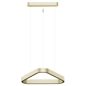 Duża trójkątna lampa wisząca LED 60cm góra-dół 60W 3000K CRI>90 złoto szampańskie Aria