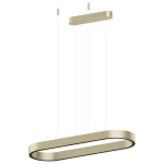 Długa owalna lampa wisząca LED 86,8cm góra-dół 80W 3000K CRI>90 złoto szampańskie Aria