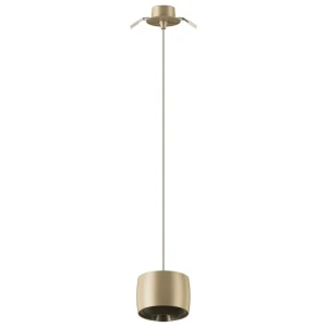 Aura złoto szampańskie lampa wisząca LED Ø10,2cm 10W 3000K 989lm CRI>90 ściemnialna – montaż wpuszczany