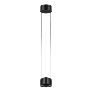 Aura czarna okrągła lampa wisząca LED góra–dół Ø13,5cm 20W 3000K CRI>90 ściemnialna