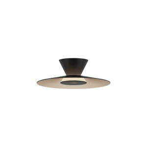 Plafon LED Elise Ø25 cm czarny–złoto szampańskie 10W 3000K CRI>90 ściemnialny