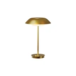 Złota lampa stołowa Mira Ø26cm LED 8W 3000K 970lm matowy mosiądz