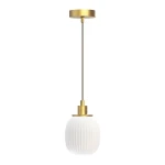 PERO 1 matowy mosiądz Ø14,3cm G9 max 8W szklana lampa wisząca