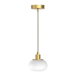 PERO 2 matowy mosiądz Ø15,6cm G9 max 8W szklana lampa wisząca