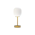 PERO 1 matowy mosiądz 35,2cm Ø14,3cm G9 max 8W szklana lampa stołowa