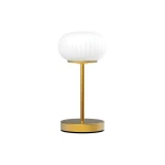 PERO 2 matowy mosiądz 28,6cm G9 max 8W szklana lampa stołowa
