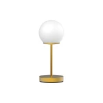 PERO 3 matowy mosiądz 31cm Ø13cm G9 max 8W kulista szklana lampa stołowa