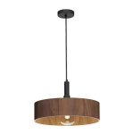 HALO 3 orzech Ø40cm E27 max 20W drewniana lampa wisząca