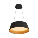 AELIA czarna/drewno Ø46cm LED 30W 3000K 1680lm ściemniana lampa wisząca