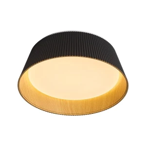 AELIA czarny/drewno Ø46cm LED 30W 3000K 1860lm ściemniany plafon