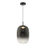 IORI czarna Ø20cm lampa wisząca LED 8W 3000K 911lm szkło dymione