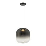 IORI czarna Ø24cm lampa wisząca LED 8W 3000K 911lm szkło dymione