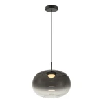 IORI czarna Ø28cm lampa wisząca LED 8W 3000K 911lm szkło dymione