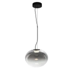 IORI czarna Ø30cm lampa wisząca LED 8W 3000K 872lm szkło dymione