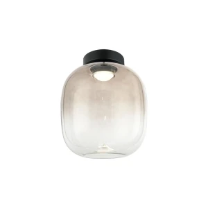 IORI czarny Ø24cm plafon LED 8W 3000K 911lm szkło dymione
