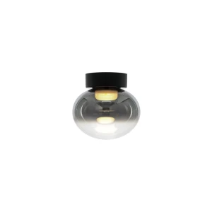 IORI czarny Ø20cm plafon LED 5W 3000K 619lm szkło dymione