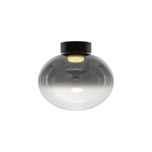 IORI czarny Ø30cm plafon LED 8W 3000K 872lm szkło dymione