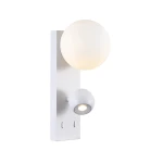 AIRA biały 30,3cm kinkiet G9 + LED 6W 3000K 460lm CRI>90 z 2 włącznikami IP20