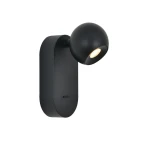 AIRA czarny 13cm regulowany kinkiet do czytania LED 5,6W 3000K 468lm CRI>90 z włącznikiem IP20