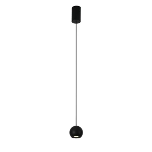 AIRA czarna Ø6,5cm lampa wisząca LED 5,6W 3000K 468lm CRI>90 25° IP20