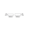 Wymiary zasilacza VK/A24-150E 24V 150W IP67 – 250×80×60mm