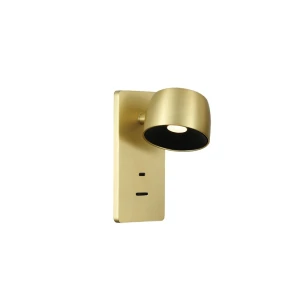 POP złoty regulowany kinkiet LED z USB i włącznikiem 5,8W 3000K 443lm CRI>90