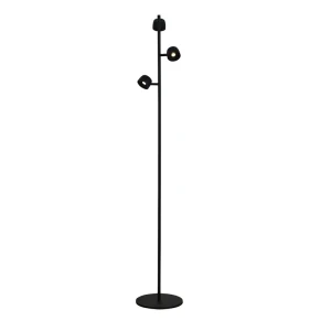 POP czarna potrójna regulowana lampa podłogowa LED 17,8W 3000K 1250lm CRI>90