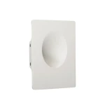 NEST biały 12×18cm mały kinkiet gipsowy podtynkowy GU10/MR11 do malowania