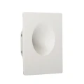 NEST biały kinkiet gipsowy podtynkowy LED 1W 3000K 12×18cm do malowania